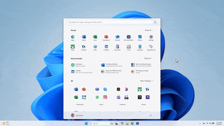 У Windows 11 з’явилося оновлене меню «Пуск» із новими режимами відображення