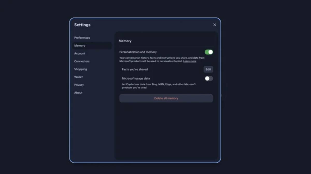 Copilot збирає інформацію про користування продуктами Microsoft