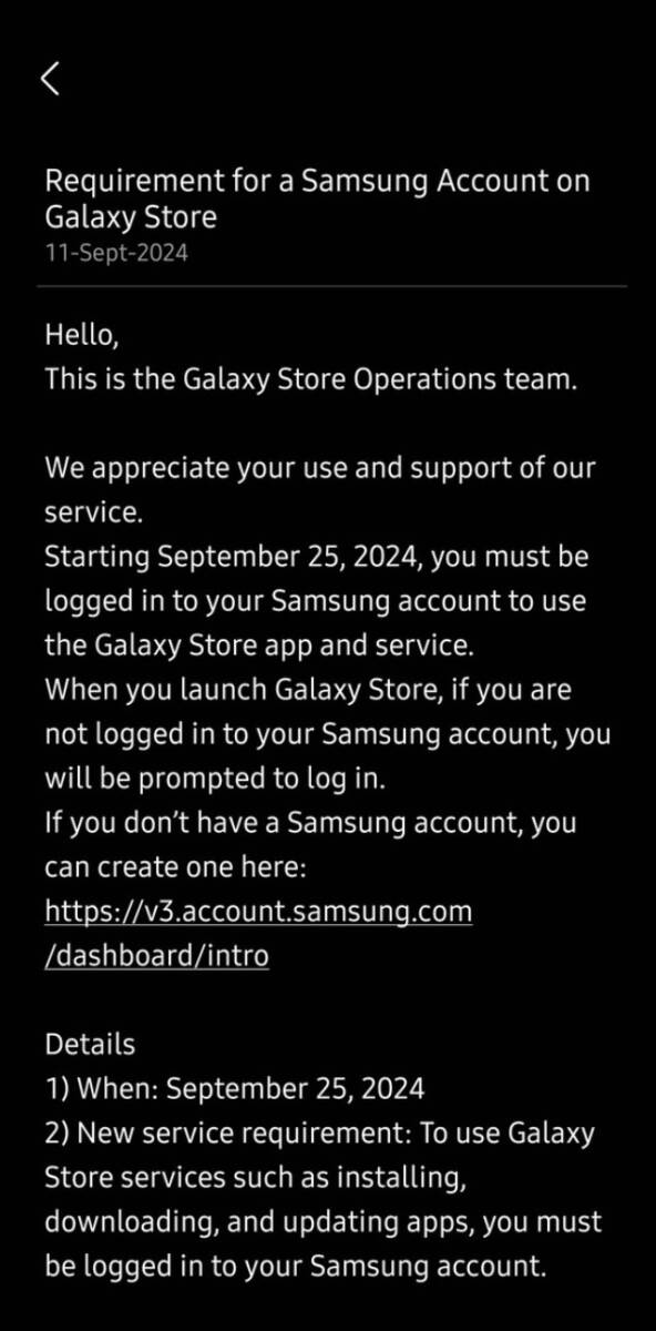 Samsung зробить обліковий запис обов’язковим для Galaxy Store